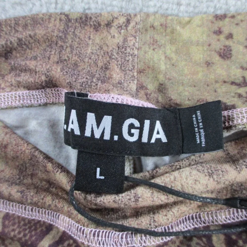 IAMGIA Blare Trackpant Womens Large Snake Print Pants Only Stretch Pull On NEW - Picture 11 of 15